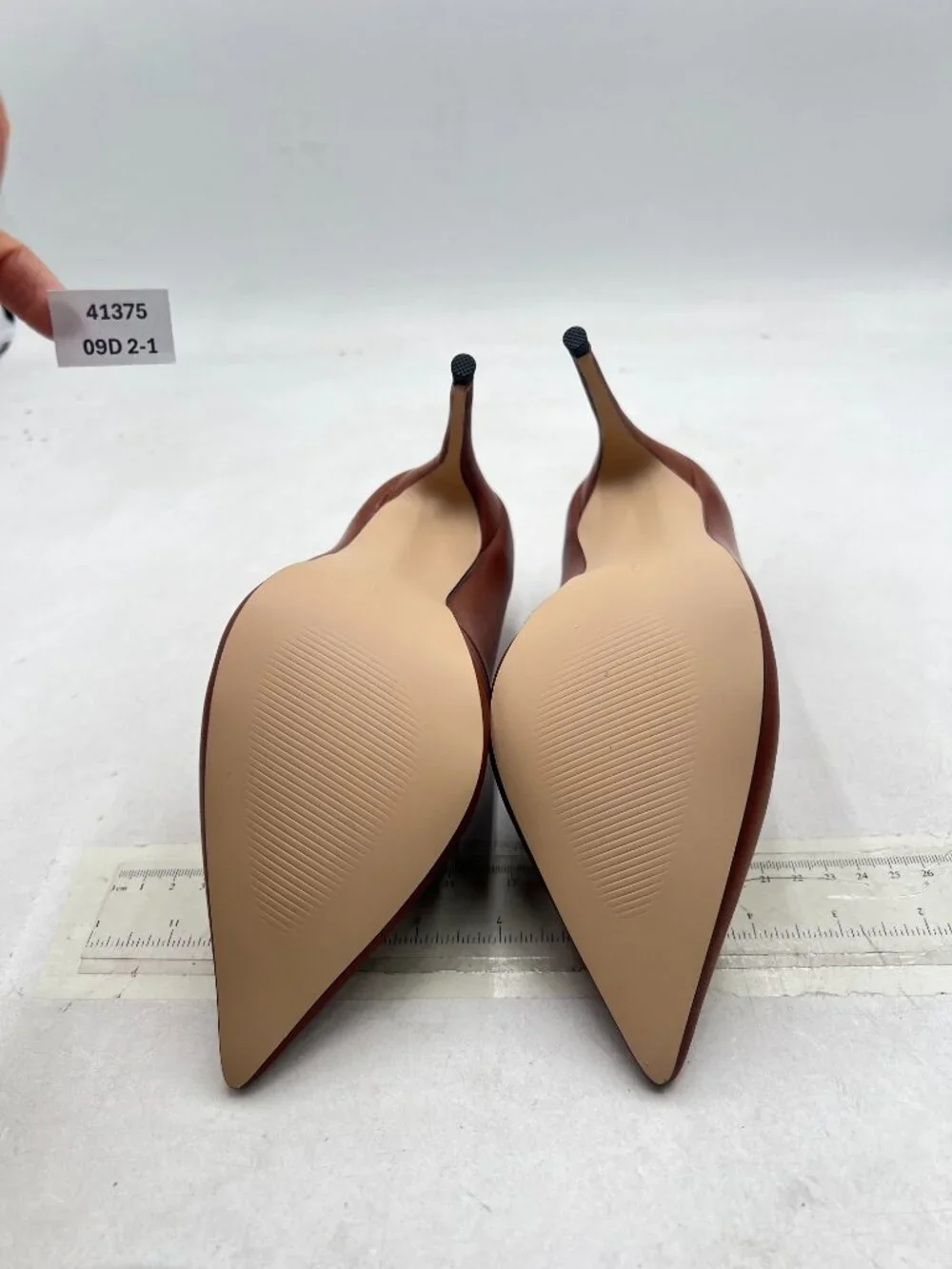 YDN Brown High Heel Pumps Slip on Pointed Toe Loafers All Season Office Shoes